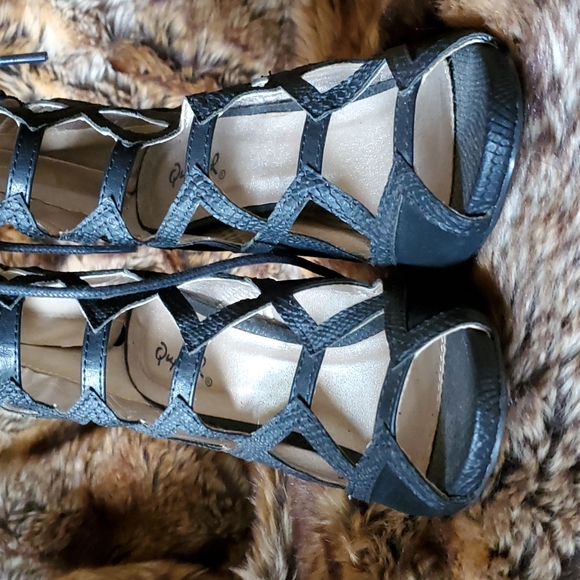 Qupid gladiator criss cross stiletto - Picture 4 of 6